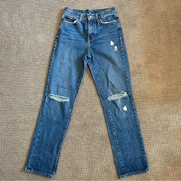 Carmar Distressed Mom Jeans - Picture 1 of 5